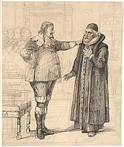Ole Vind udnævnes til hofprædikant by Wilhelm Marstrand
