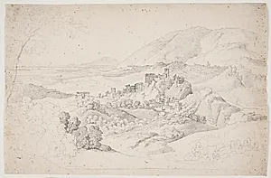 Olevano Romano. Sabinerbjergene by J.L. Lund