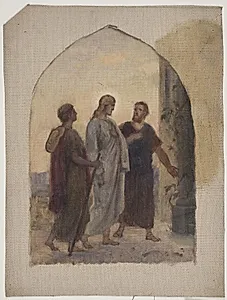 Olieskitse til Vandringen til Emmaus