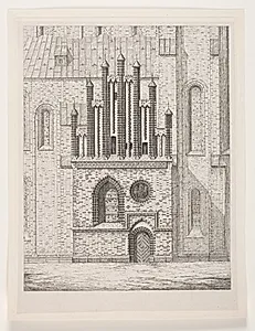 Oluf Mortensens Våbenhus, Roskilde Domkirke, set fra nord