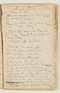 Om Michelangelos loft og dommedagsmotiv i Det Sixtinske Kapel, Raphaels "Skolen i Athen" og Tintorettos farver, samt om inspiration og "energi" og ønsket om at "udvikle alle rette Evner til det Fuldkomne" by J.A. Jerichau (II)