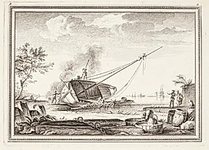 Omkalfatring af en båd by Jeanne Françoise Ozanne