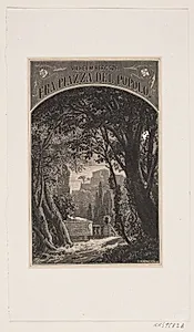 Omslag til Vilhelm Bergsøe, "Fra Piazza del Popolo" by F. Hendriksen
