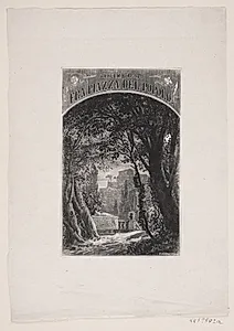 Omslag til Vilhelm Bergsøe, "Fra Piazza del Popolo" by F. Hendriksen