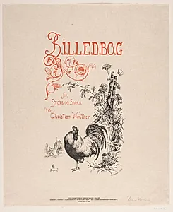Omslagets forside til Chr. Winthers "Billedbog for Store og Små" by F. Hendriksen