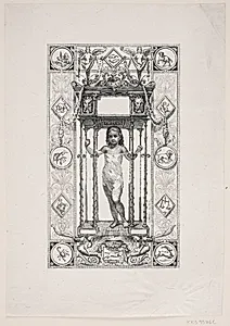 Omslagets forside til "Flinchs Almanak" by F. Hendriksen