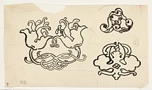 Omslagsvignetter til Kunstmuseets Aarskrift by Thorvald Bindesbøll