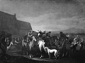 Opbrud af en lejr by Georg Philipp Rugendas (I)