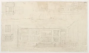 Ophængning 1846 på Charlottenborg? Desuden et løst landskabsudkast by Dankvart Dreyer