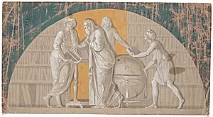 Oprettelsen af det kgl. bibliotek by Nicolai Abildgaard