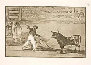 Oprindelsen til harpunerne eller banderillaerne by Francisco de Goya