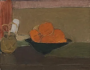 Opstilling med appelsiner by Immanuel Ibsen
