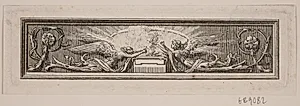 Ornament med alter og to engle by Bradt, F.L.