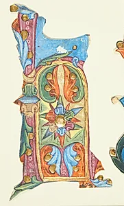 Ornamenteret initial H by Ubekendt
