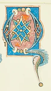 Ornamenteret initial Q by Ubekendt