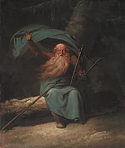 Ossian. Den gamle blinde skotske barde synger til harpen sin svanesang