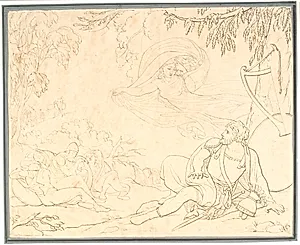 Ossian og Everallins ånd by C.G. Kratzenstein Stub