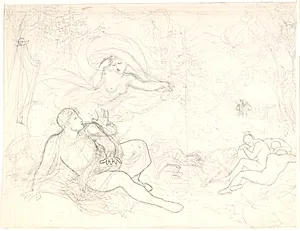 Ossian og Everallins ånd by C.G. Kratzenstein Stub