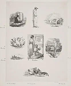 Otte træsnit efter J. Th. Lundbye. Medlemsblad fra Den Danske Radeerforening by H.C. Henneberg
