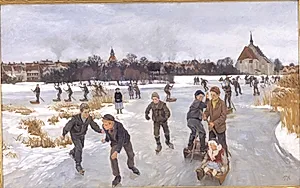 På isen bag byen. Fåborg