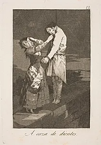 På jagt efter tænder by Francisco de Goya