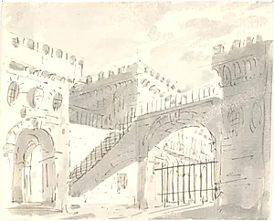 Paladsgård med porte