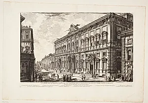 Palazzo della Consulta på Quirinal, hjemsted for pavens sekretariat by Giovanni Battista Piranesi