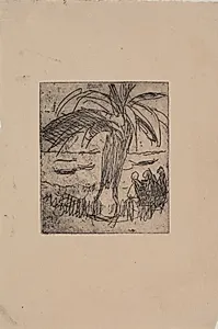 Palme ved havet by J.A. Jerichau (II)