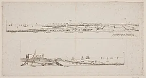 Panorama af Øresund by Oluf Olufsen Bagge