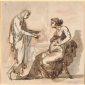 Papirius og hans moder by Nicolai Abildgaard