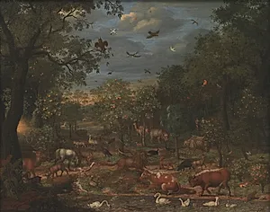 Paradisets have før syndefaldet by Franz Rösel von Rosenhof