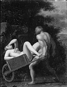 Paris bortfører om natten Helena i et skib by Toussaint Gelton