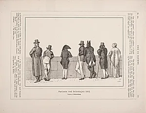Parisere ved Seinekajen 1812 by Ubekendt