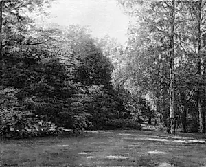 Park med høje træer by Theodor Philipsen