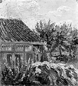 Parti af et hus i Hørsholm by J.A. Jerichau (II)