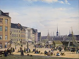 Parti af Højbro Plads i København by Sally Henriques