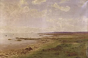 Parti af Jyllands østkyst. Stille sommerdag by A. Thorenfeld
