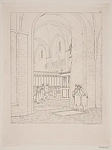 Parti af koret i Ringsted Kirke by Constantin Hansen