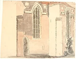 Parti af St. Hans' kirke i Odense by Dankvart Dreyer