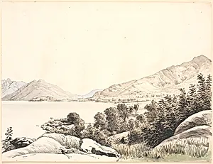 Parti fra en norditaliensk sø by P.C. Skovgaard