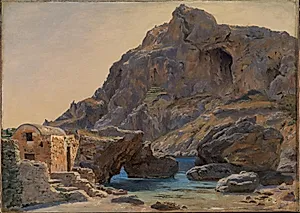 Parti fra Marina Piccola på Capri. Eftermiddagsbelysning