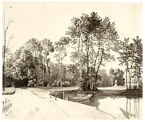 Parti fra Sanderumgaard have by C.W. Eckersberg