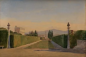 Parti fra Villa Albanis have, Rom by Constantin Hansen