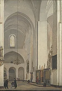 Parti i Århus Domkirke by Christen Købke