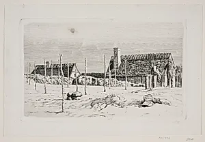 Parti i Hornbæk. Søndag formiddag by Carl Bloch