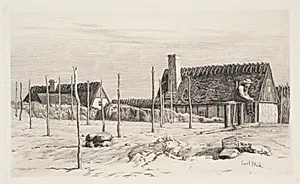 Parti i Hornbæk. Søndag formiddag by Carl Bloch