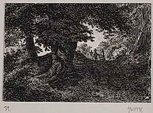 Parti udenfor Dyrehaven by Hermann Carmiencke