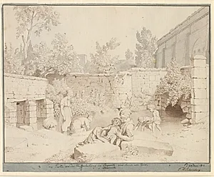 Parti ved den romerske vandledning i Arcueil, Paris by C.W. Eckersberg
