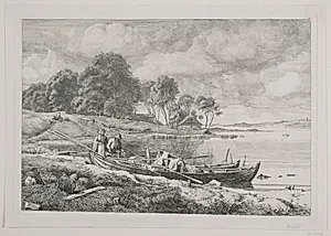 Parti ved Furesøen by Hermann Carmiencke