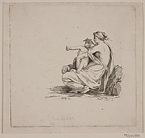 Pasiphae med Minotaurus by Marie Jeanne Clemens